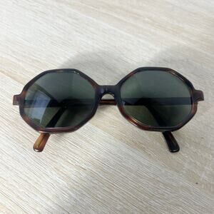 Bausch & Lomb Britt Hexagon Sunglasses FRAMES ONLY Tortoise Shell WIDE ARMS